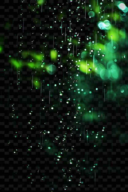 PSD a green tree with drops of water on it