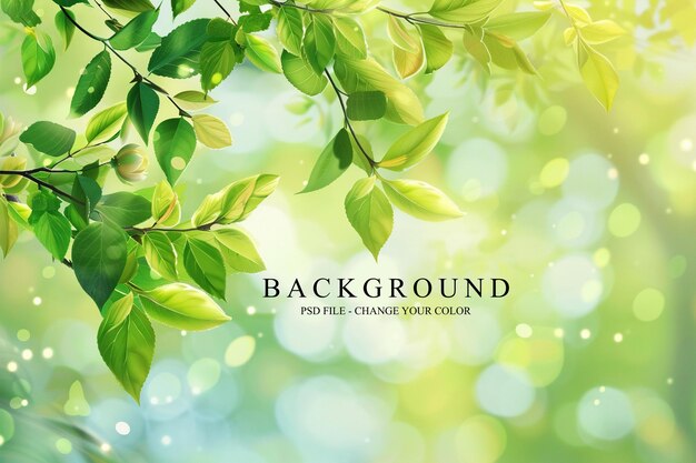 PSD a green tree with green leaves and a white background with the words quot back to the back quot