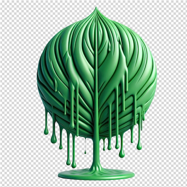 PSD a green tree with green liquid on it