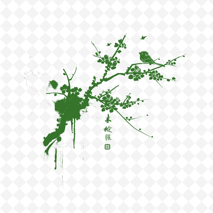 PSD a green tree with the word quot b quot on it