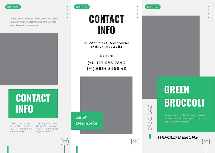 PSD green trifold brochure 1