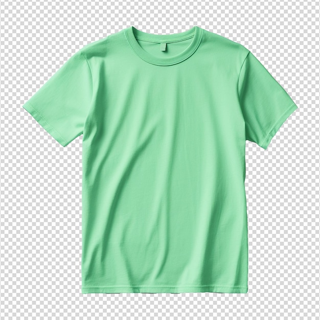 PSD Зелёная футболка на прозрачном фоне