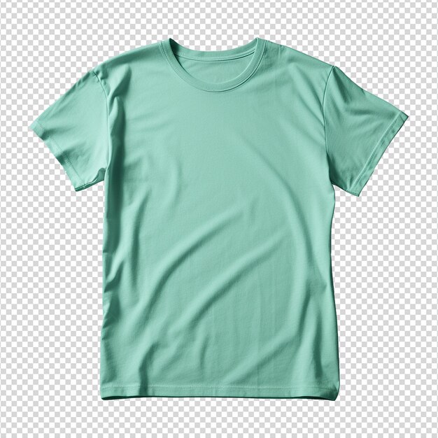 PSD green tshirt isolated on transparent background