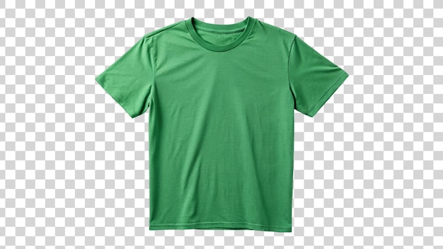 PSD green tshirt isolated on transparent background