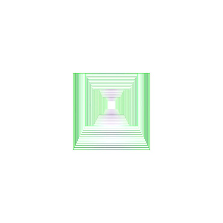 PSD green tunnel illusion