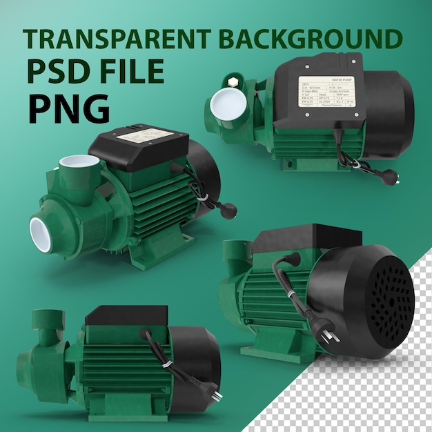 PSD green water pump png