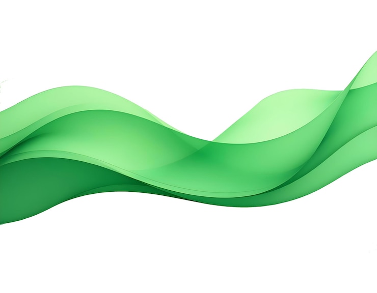 PSD a green wave with a green line on the back