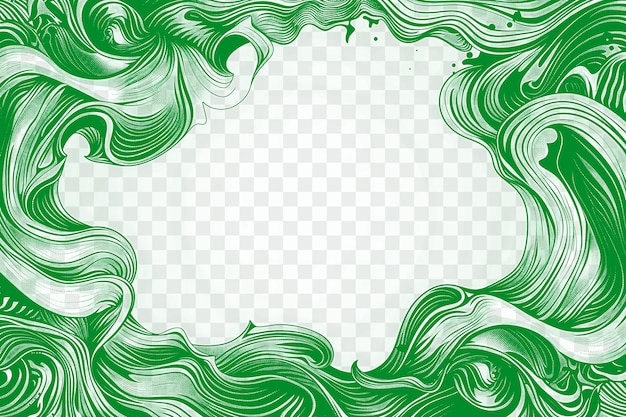 PSD green and white abstract design of a green and white swirl