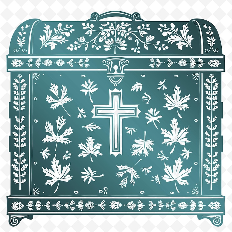 PSD a green and white box with a cross on it