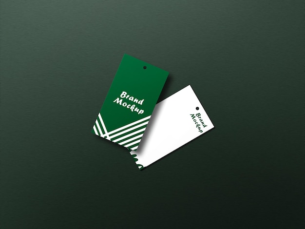 A green and white card that says brandup on it