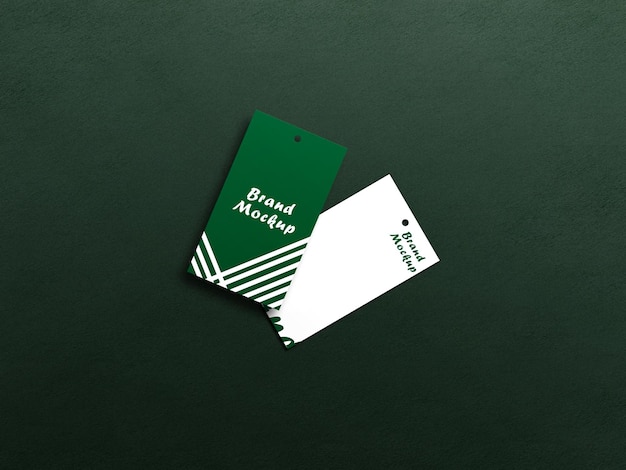 A green and white card that says brandup on it.