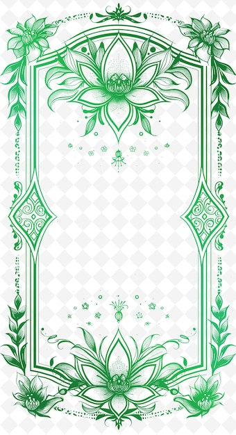 PSD the green and white floral design on the wallpaper