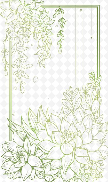 PSD a green and white floral design with the words  love  on the bottom