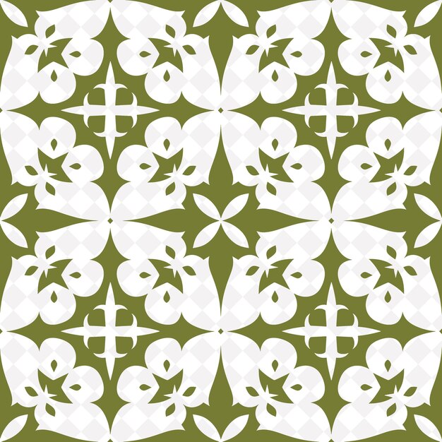 PSD a green and white floral pattern with a cross in the middle