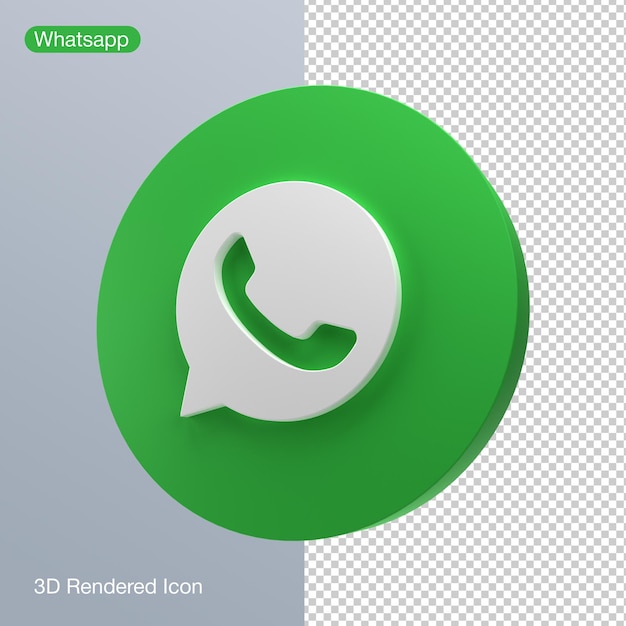 A green and white icon that says'3d rendered icon '