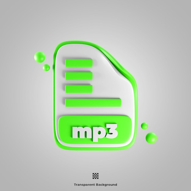 PSD a green and white image of an mp3 logo.