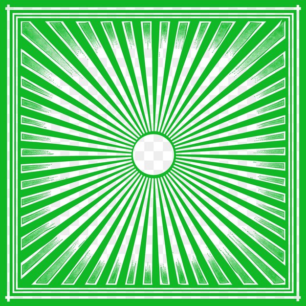 PSD un disegno verde e bianco con un sole al centro