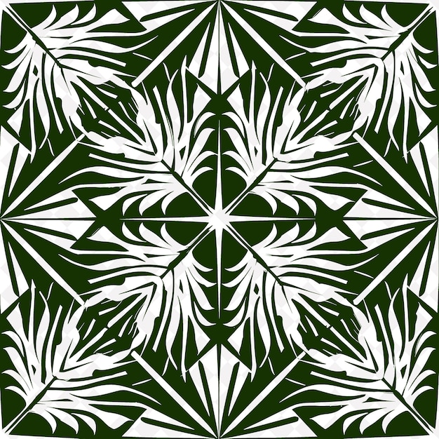PSD a green and white pattern with a white flower on a green background