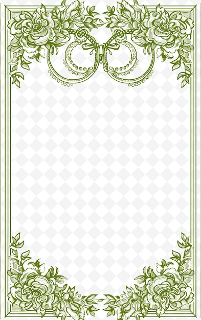 PSD a green and white photo of a green and white floral design