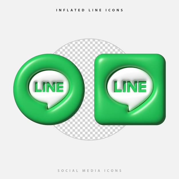 A green and white social media icons with the word line on it.