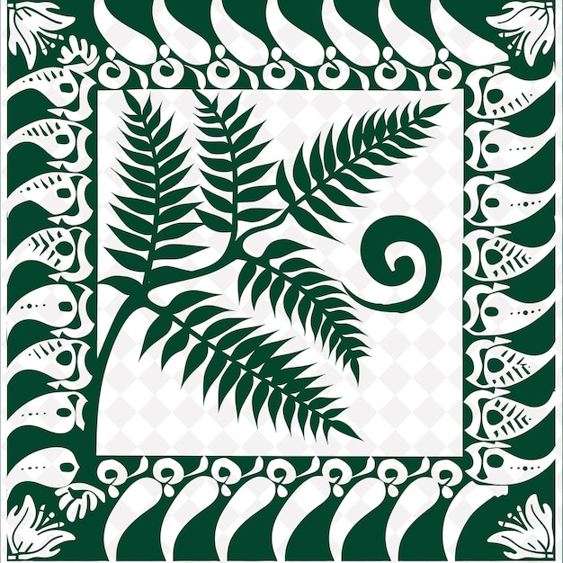 PSD a green and white square with a green leaf and a white background