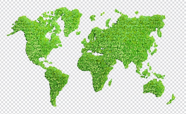 Green world map