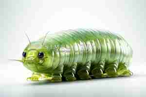 PSD green worm isolated on transparent or white background png ar 32 stylize 750 v 52 job id be54acad407d43149d7826457c08a28a