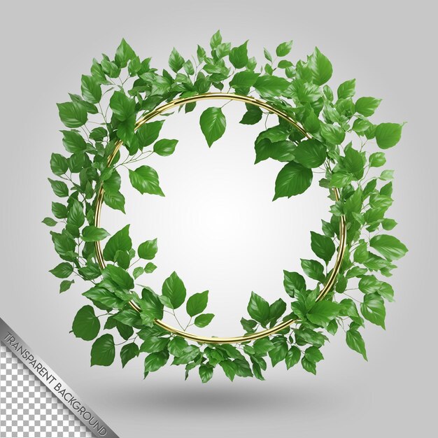 PSD a green wreath with the letter e on it