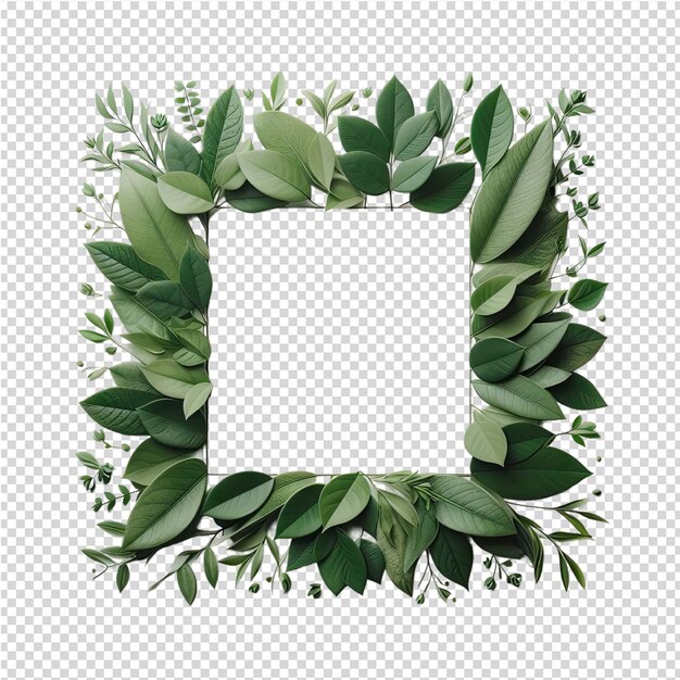 PSD a green wreath with the letter l in the middle