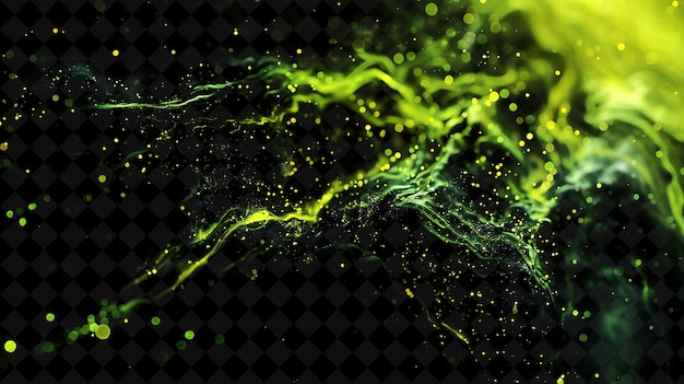 PSD a green and yellow abstract explosion with a green background