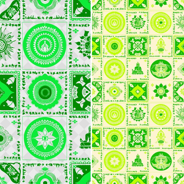 PSD a green and yellow background with a design that saysnarniaon it