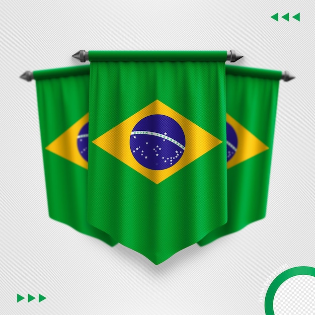 PSD a green and yellow flag with the word brazil on it