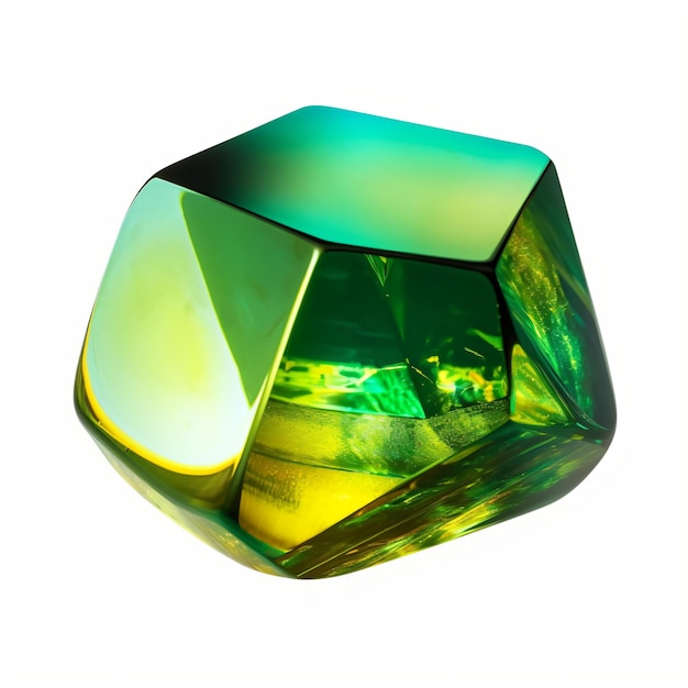 Green and yellow gradient geometric shape