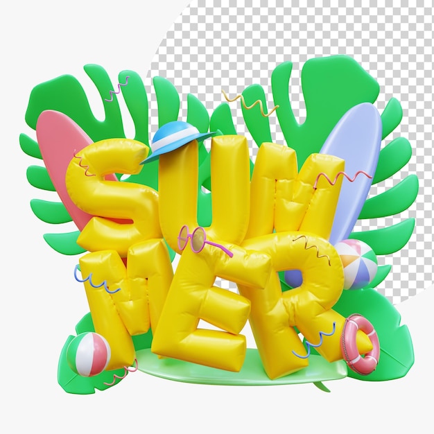 A green and yellow inflatable float that says " slim ".