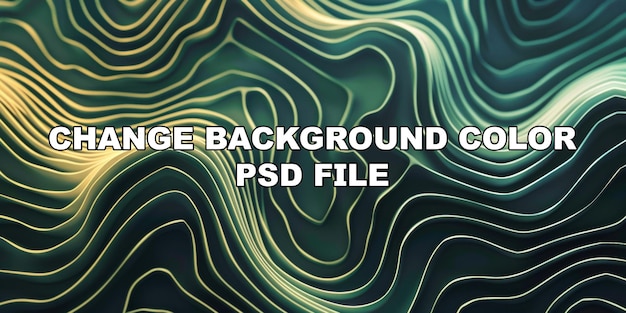 PSD a green and yellow line pattern with a wavy texture stock background