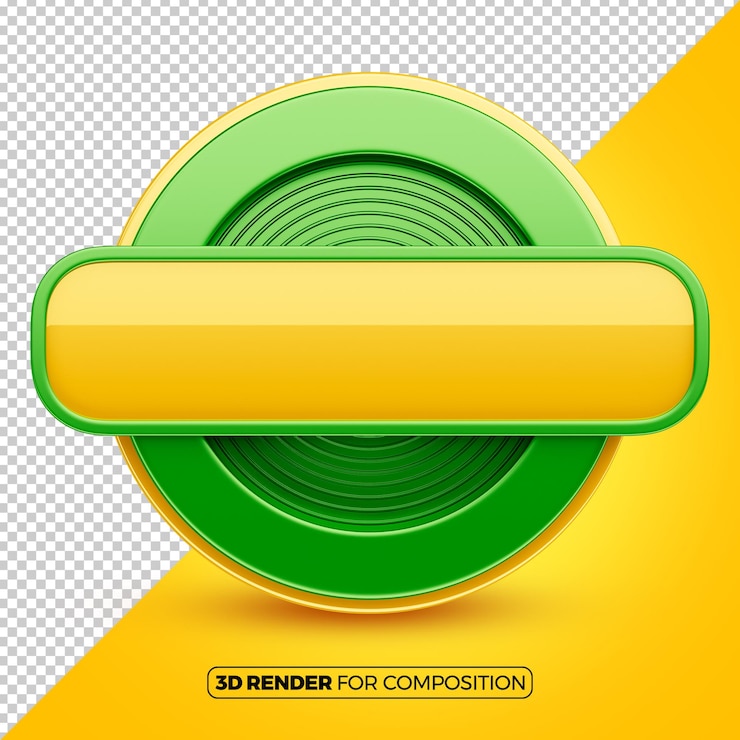 PSD a green and yellow logo for a yellow object with a green circle on it