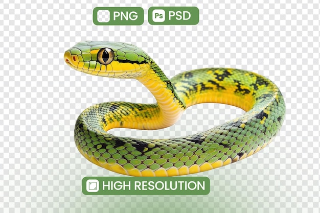 Green and Yellow Snake Exploring the Beauty and Biology of a Reptilian Species with HighResolution Images and Stunning Details A Journey into the World of Snakes