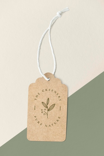 the greenery pure nature label mockup