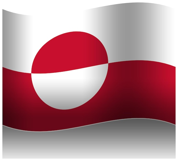 PSD greenland wave flag 3d