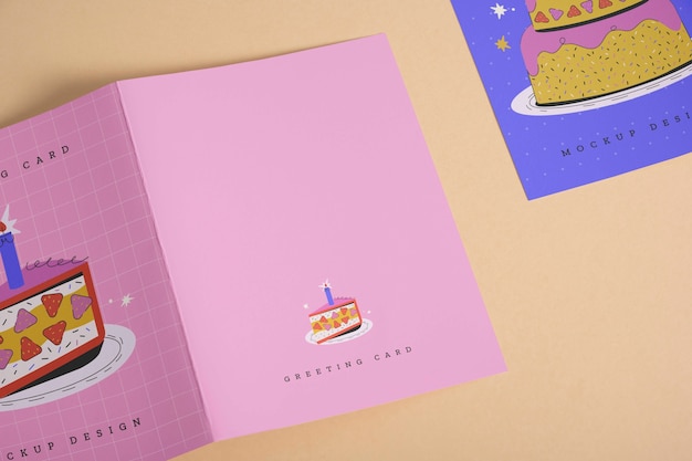 greeting card indoors mockup