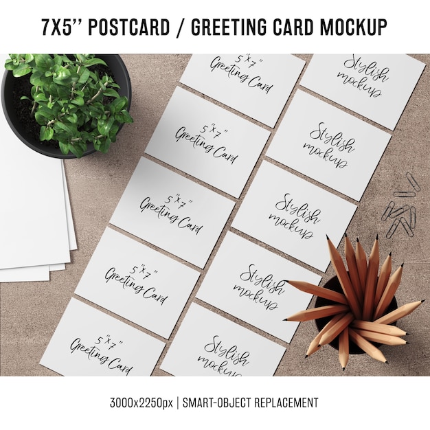 greeting card mock up