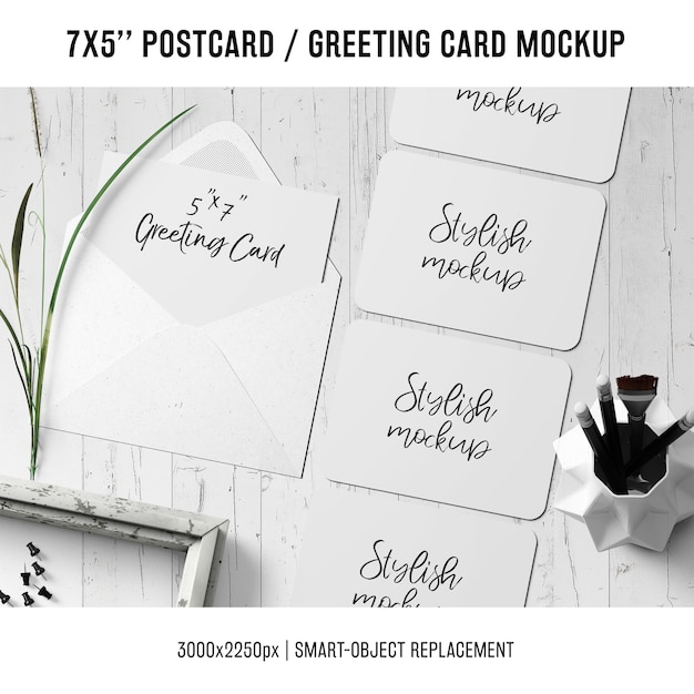 greeting card mock up