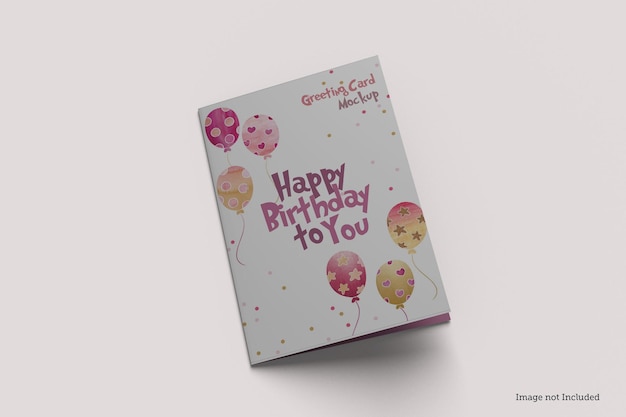 PSD greeting card mockup design