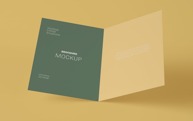 Greeting Card Mockup on Solid Background