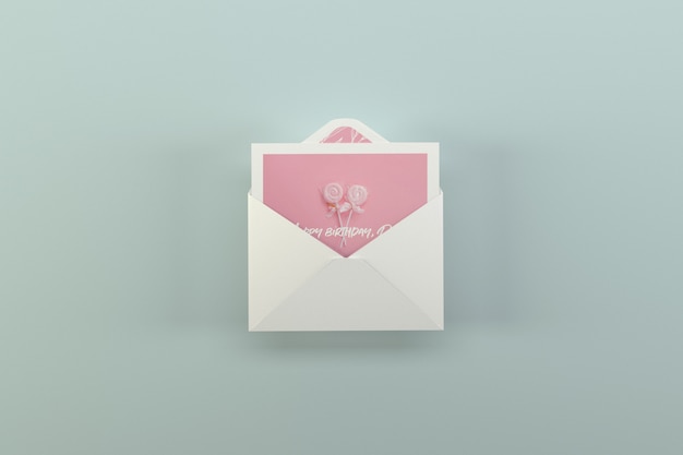 PSD biglietto d'auguri mockup