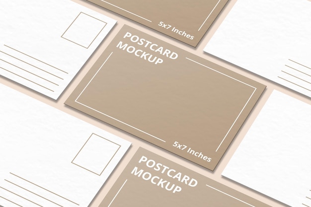 PSD greeting card or postcard mockup design