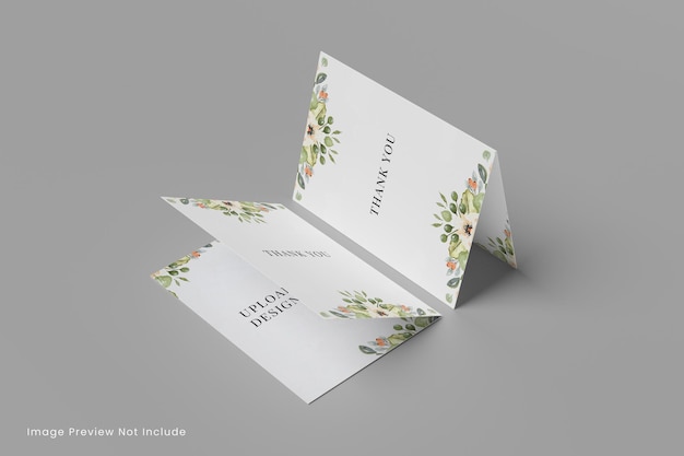 Greeting invetation wediing card mockup