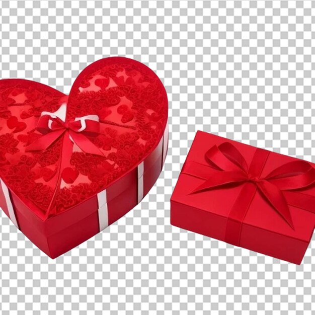 PSD greeting red long gift box