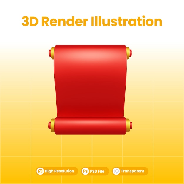 PSD saluto scorrere il nuovo anno cinese 3d'illustrazione