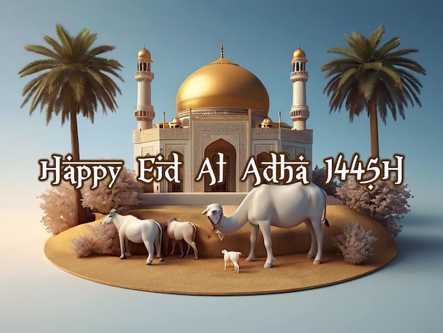 PSD greetings message to celebrate eid al adha moment also known as the festival of sacrifice